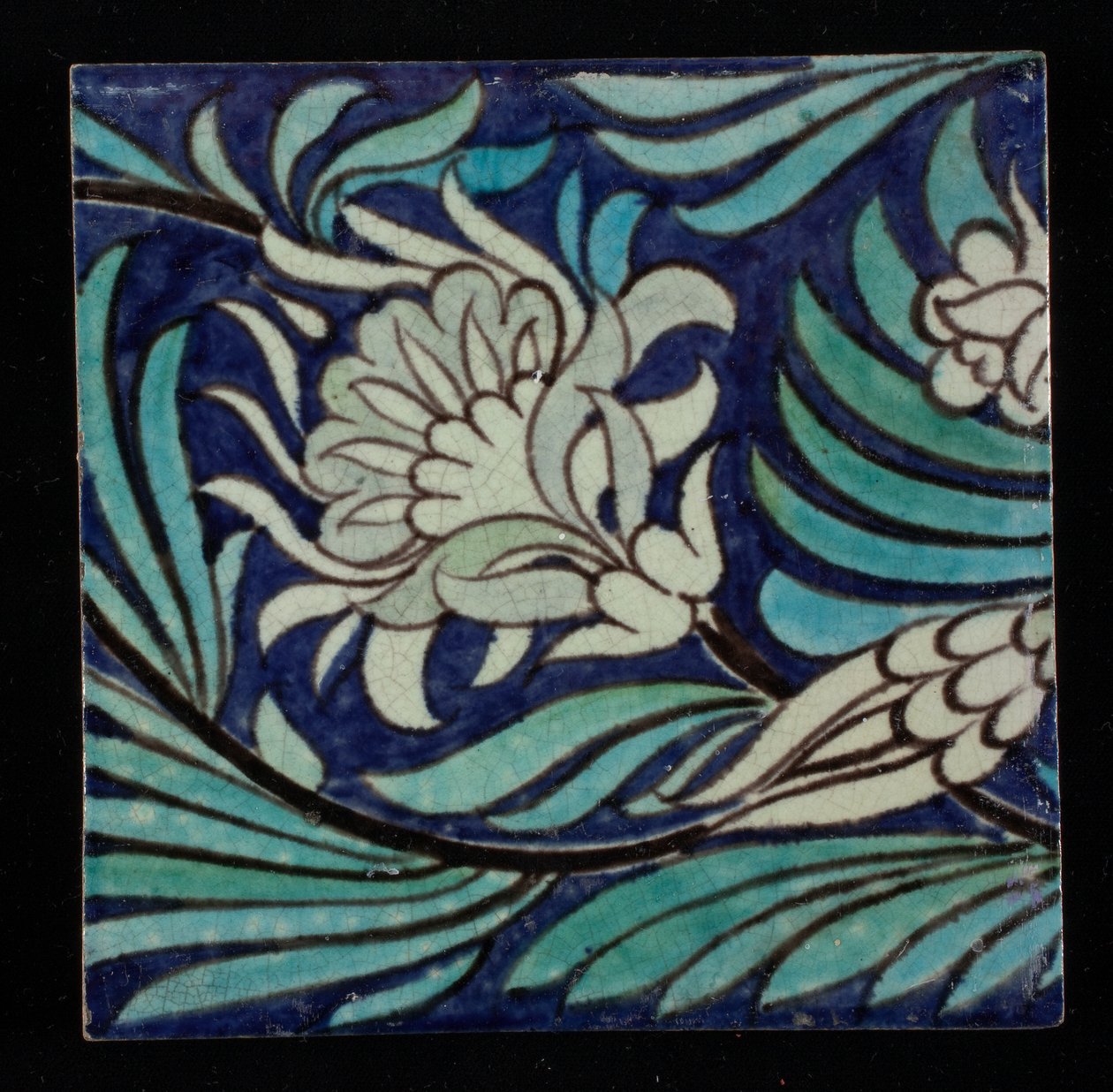 Art Nouveau Ceramic Tiles Art Nouveau Lily Green Classical Decorative