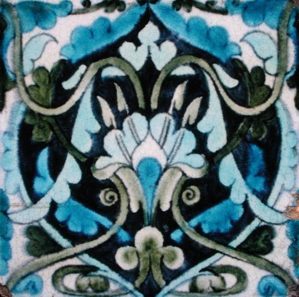 Tile with Persian Style Design by William de Morgan