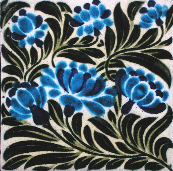 Tile with Floral Design by William de Morgan