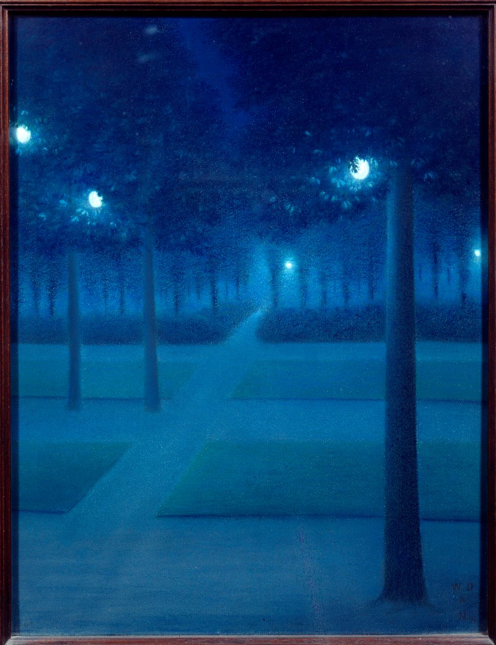 Night Scene in the Parc Royal, Brussels by William Degouve de Nuncques