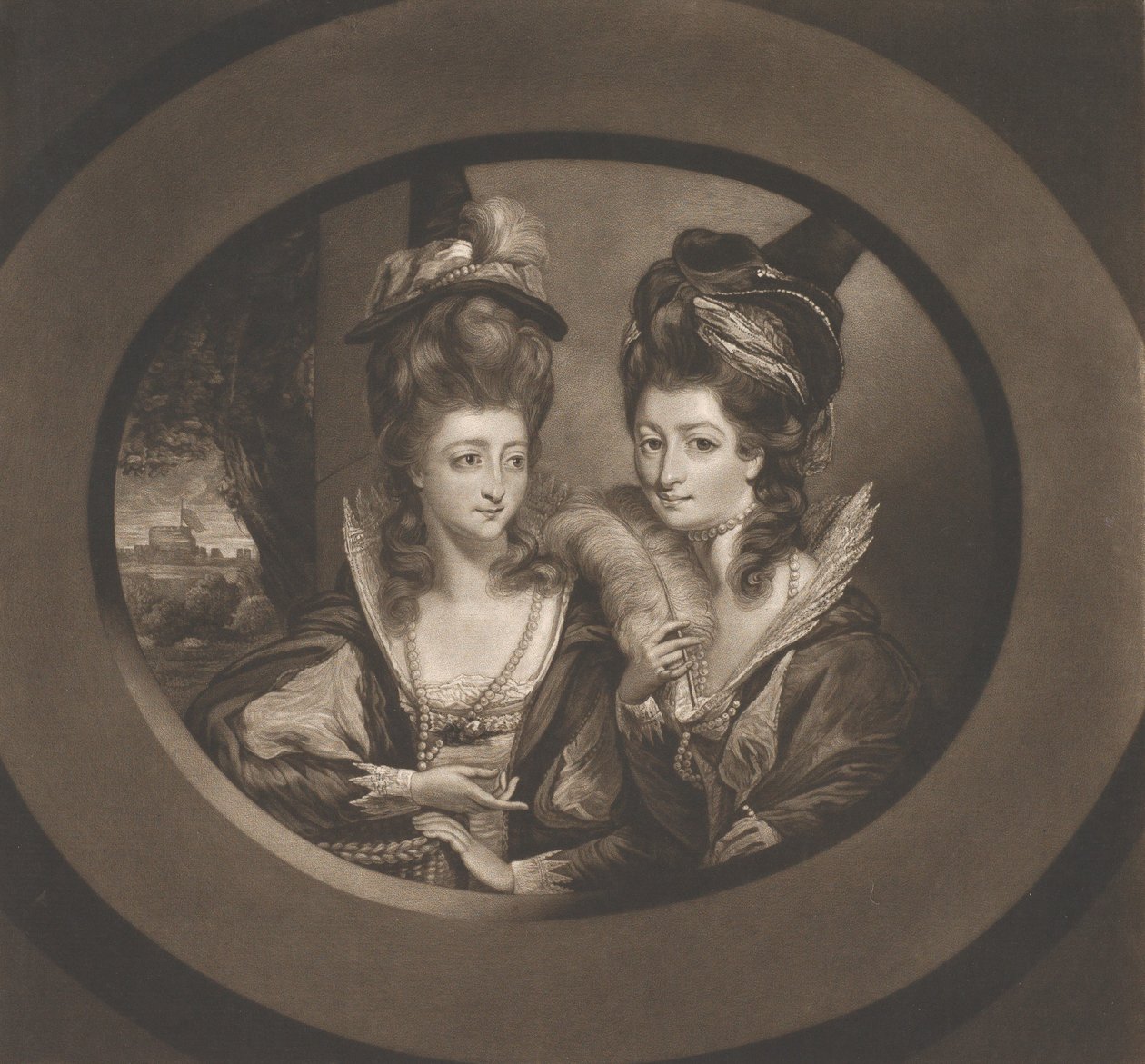 Mrs. Gwyn & Mrs. Bunbury in the Characters of The Merry Wives of Windsor by William Dickinson
