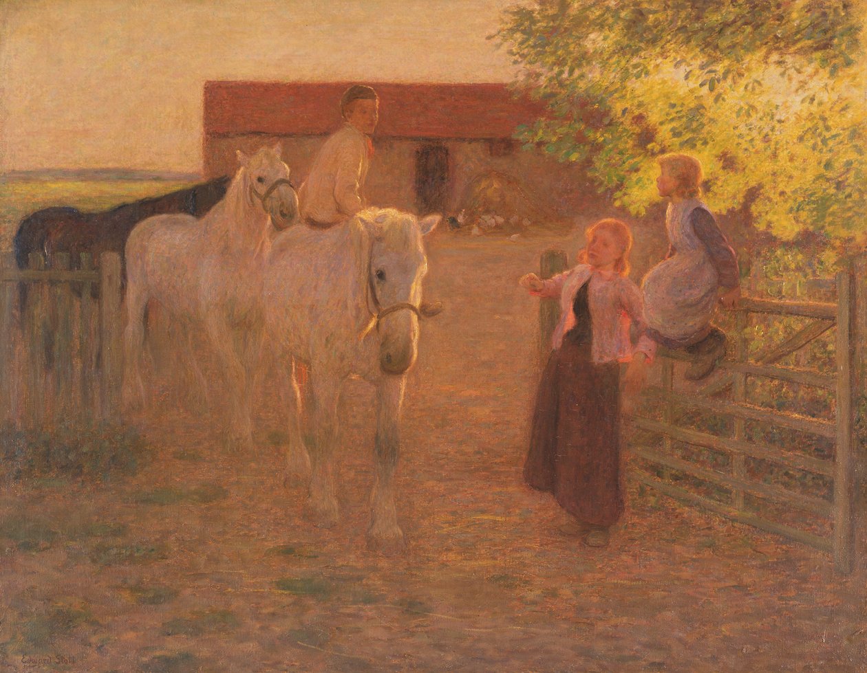 The Old Gate, c.1896 by William Edward Stott
