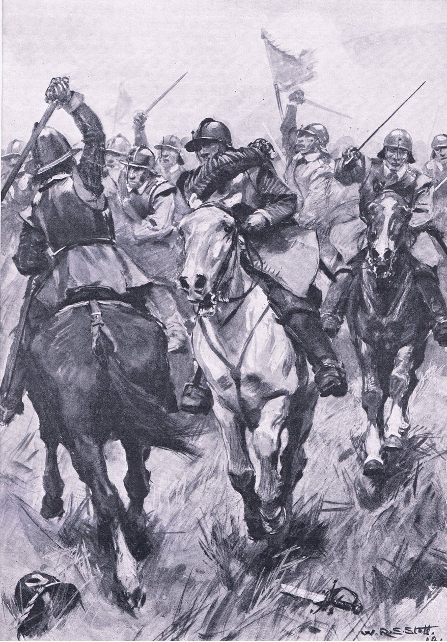 The cavalry conflict at Dunbar 3rd September 1650 by William Edward Stott