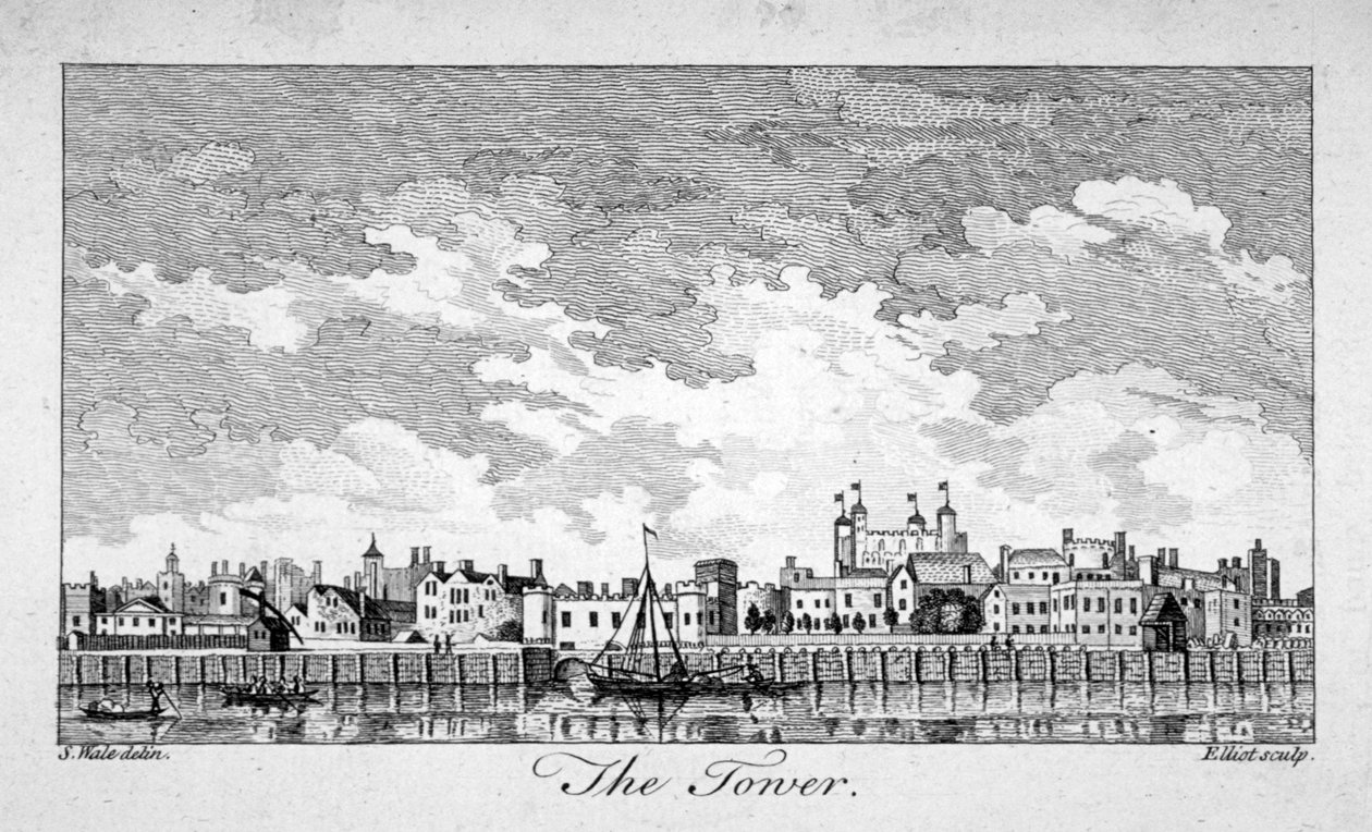South View of the Tower of London with Boats on the River Thames, 1761 by William Elliot