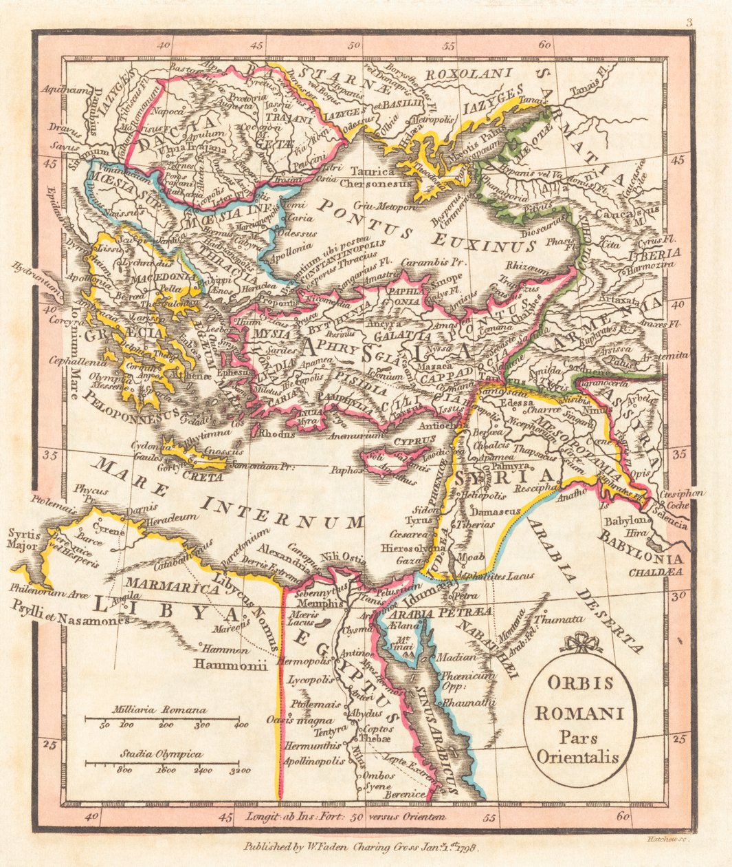 Eastern Roman Empire Map by William Faden: Fine art print