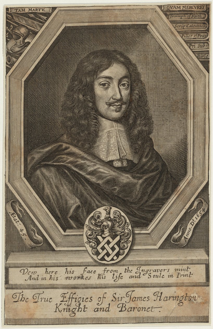 Sir James Harrington, Bart. by William Faithorne