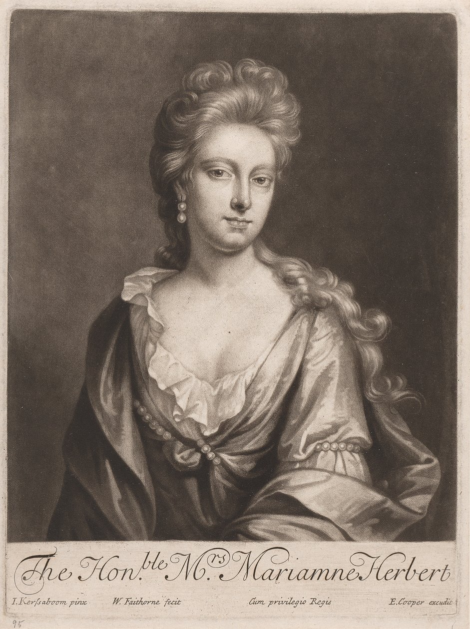 The Honorable Mrs. Marianne Herbert by William Faithorne