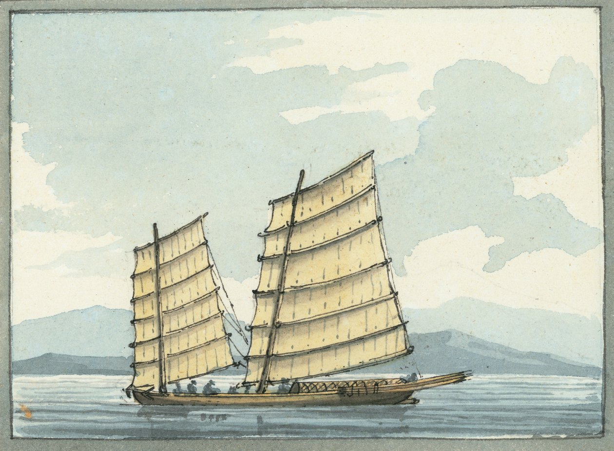 Chinese Pilot boat from Macao by William Ffarington
