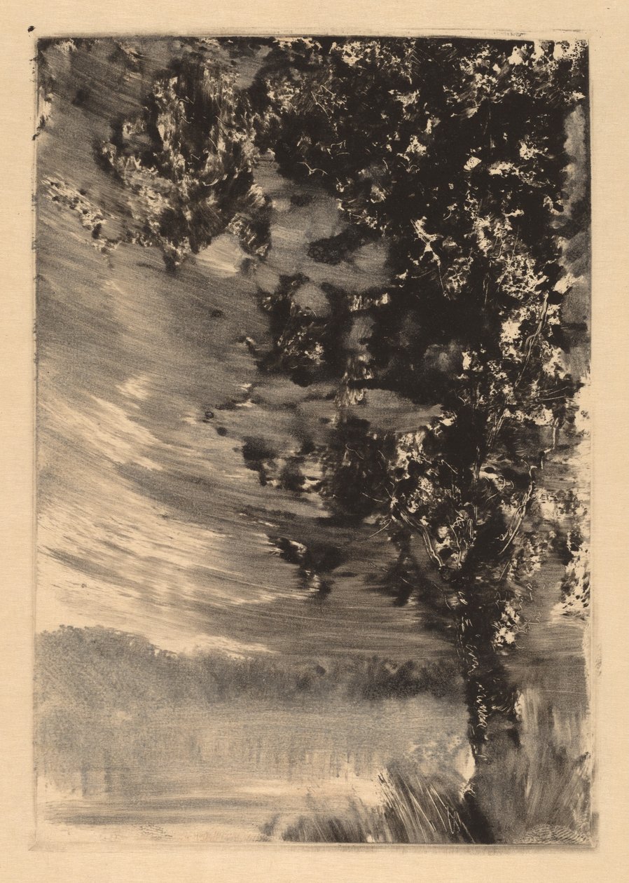 Moonlit Landscape with Tree at the Right by William Fowler Hopson