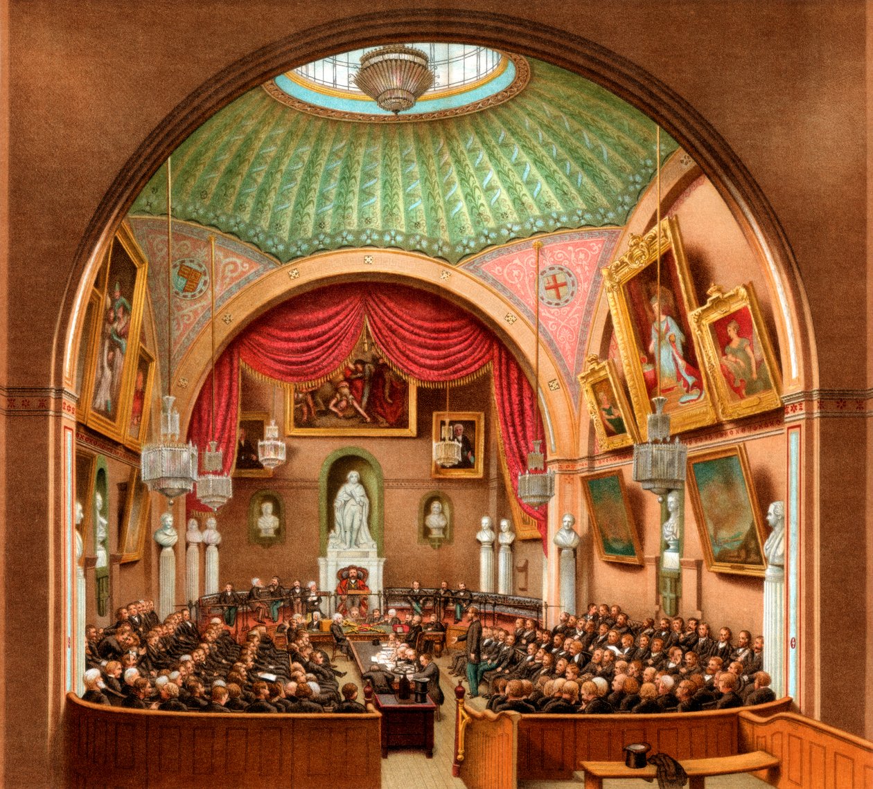 Council Chamber, Guildhall, City of London, 1886 by William Griggs