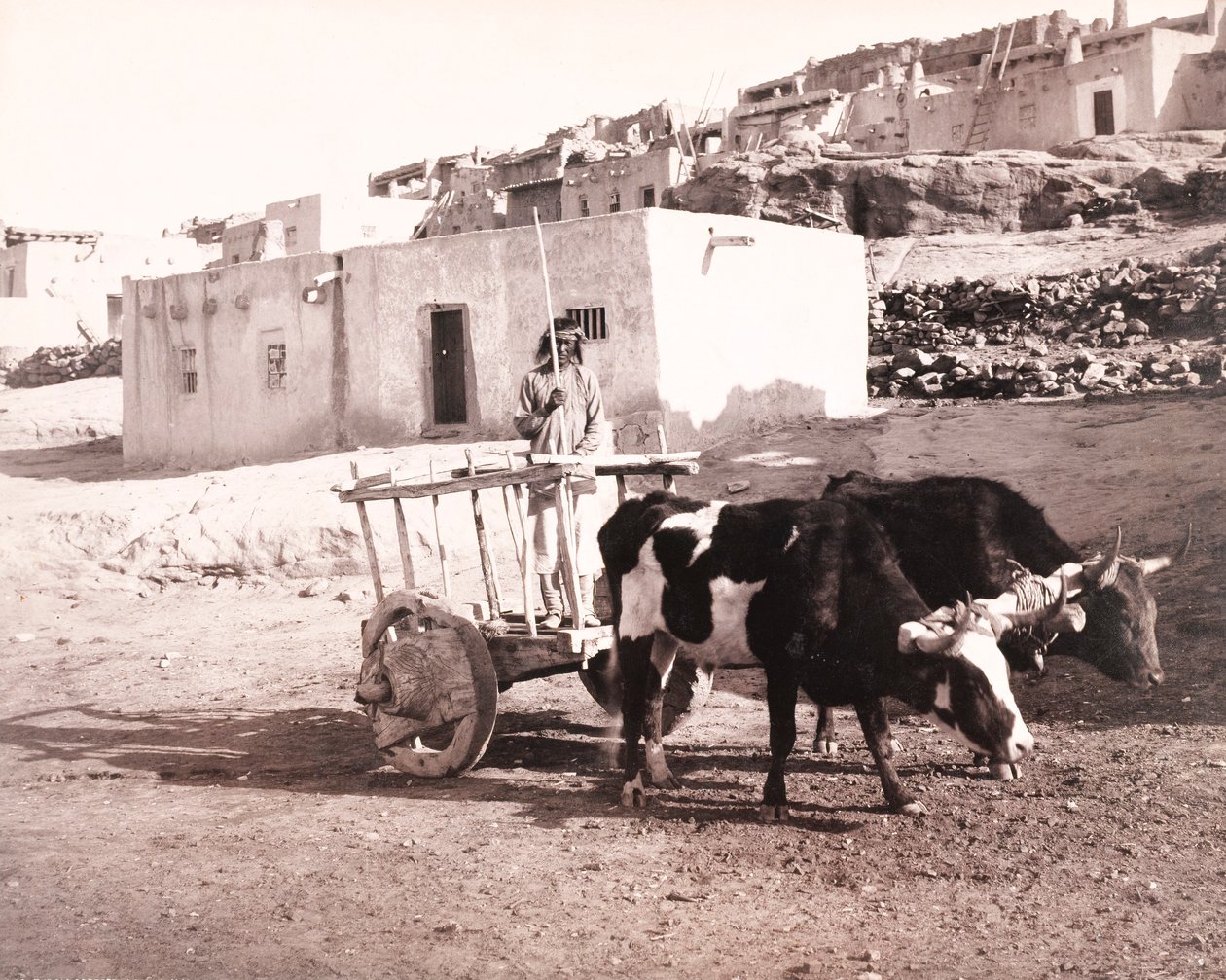 The Old Carreta, Laguna, New Mexico by William H. Jackson