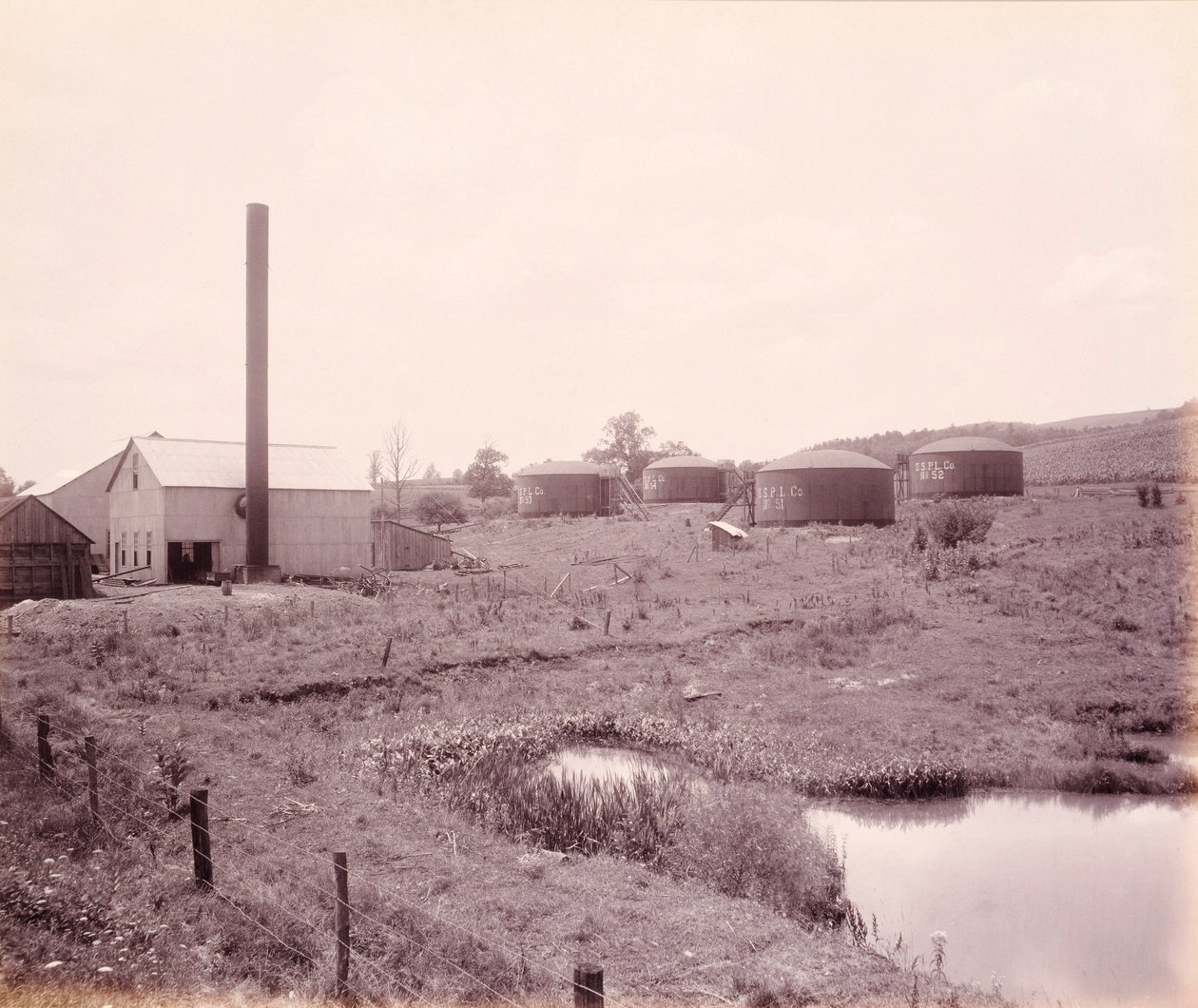 Oil Pumping Station, near Athens, for the Lehigh Valley Railroad by William H. Rau