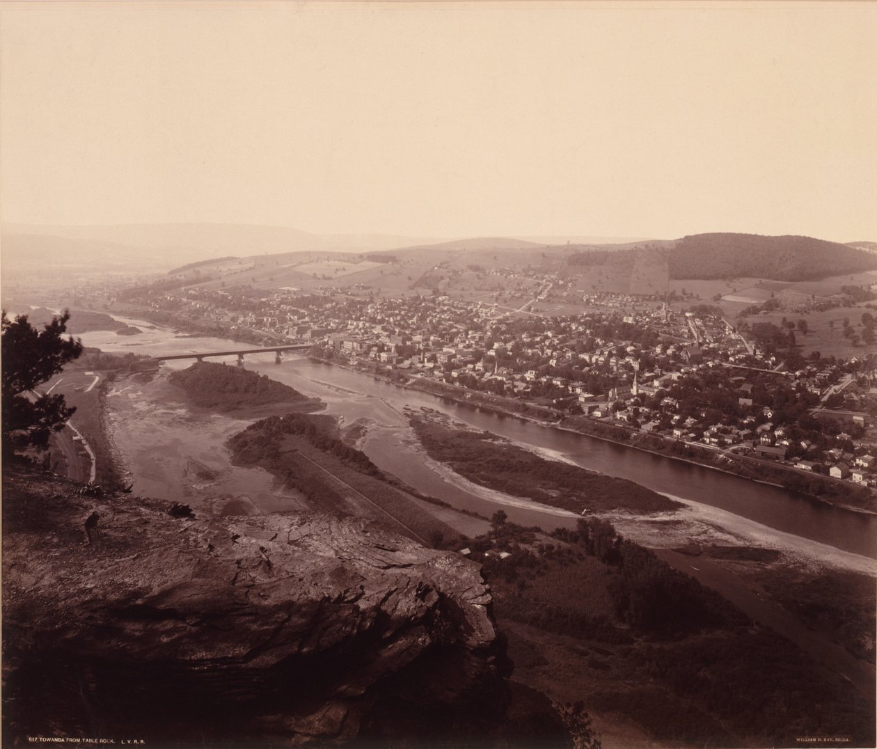 Towanda from Table Rock, for the Lehigh Valley Railroad by William H. Rau