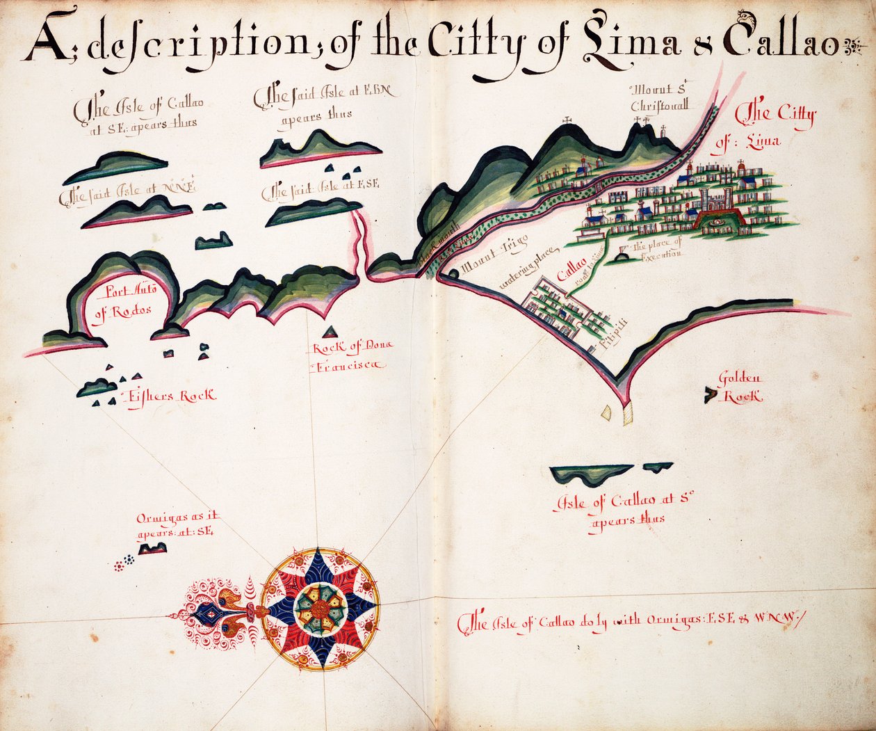 Map of Lima and Callao by William Hack