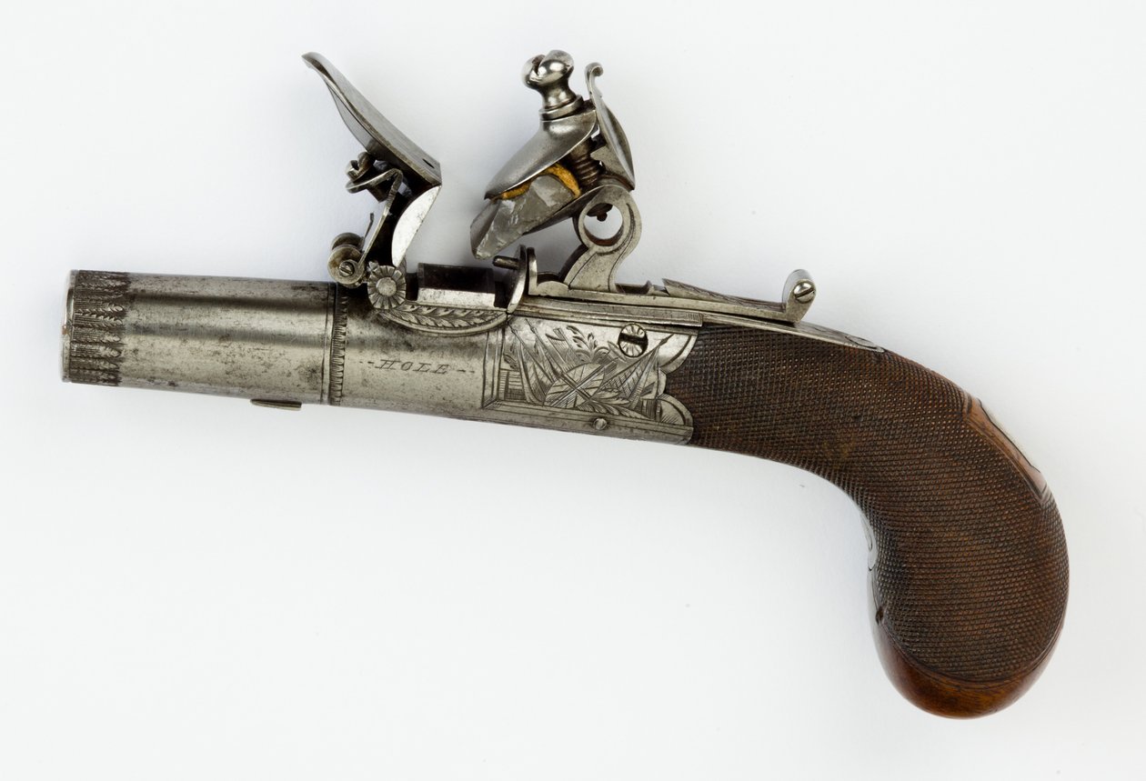 Flintlock Pocket Pistol with Box-Lock, c.1820 by William Hale