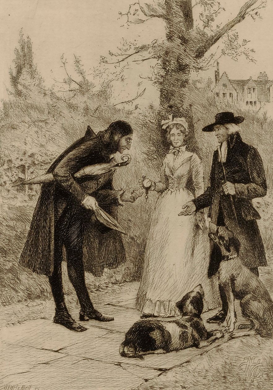 Untitled (couple meeting a man) by William Harry Warren Bicknell