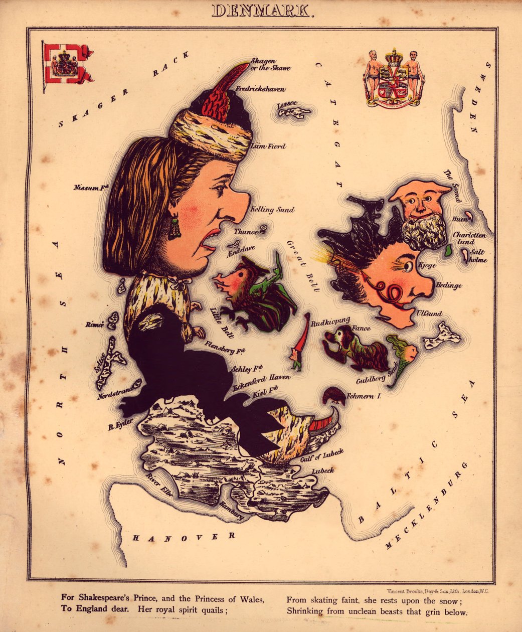 Geographical Fun - Humorous Outlines of Various Countries by William Harvey