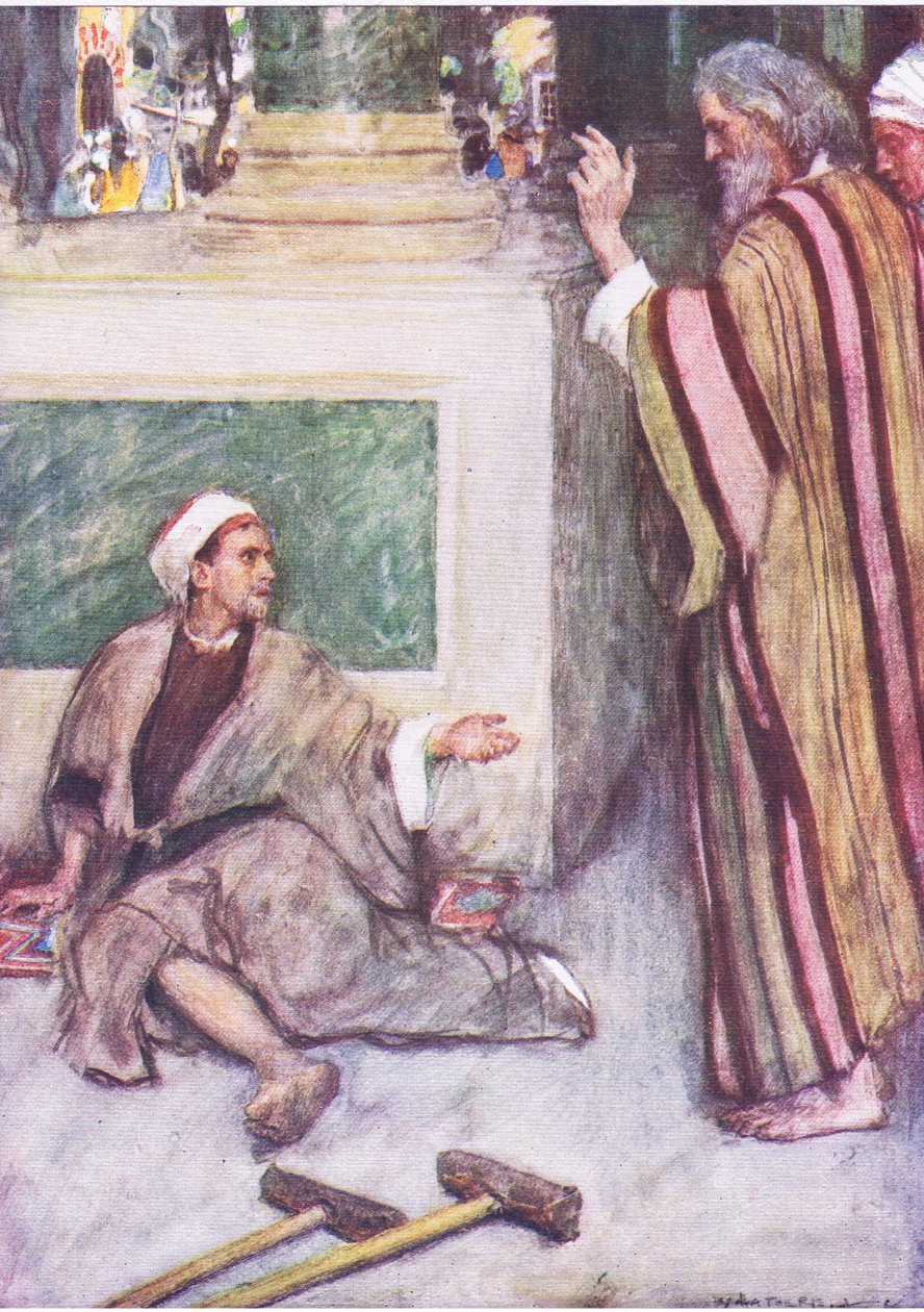 Peter and John healing the lame man by William Hatherell