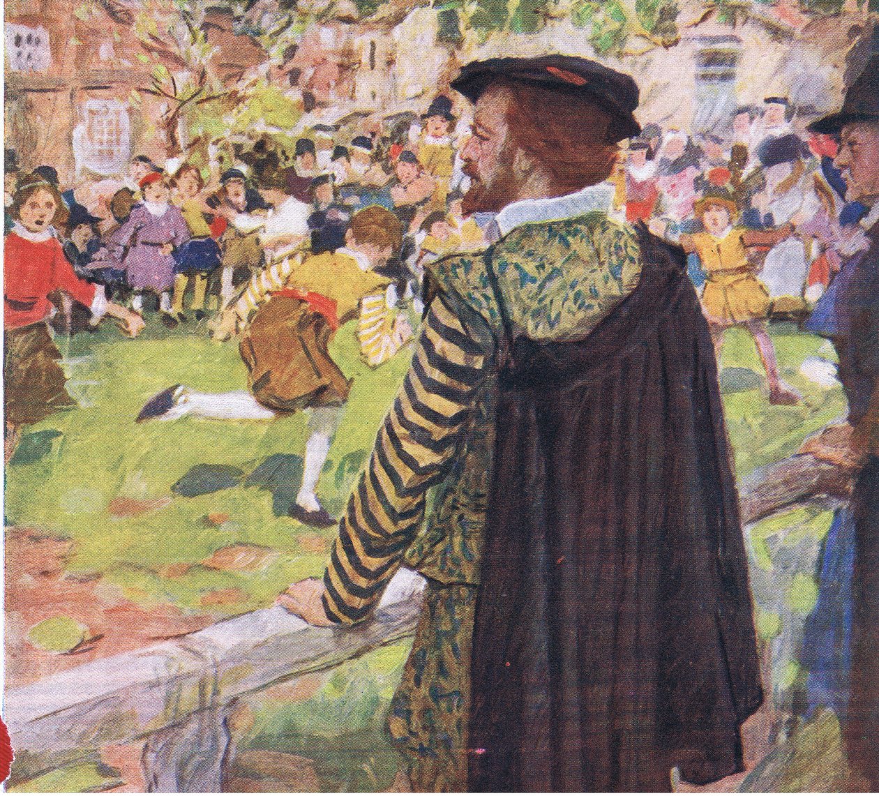 Shakespeare Watching Children Play near Temple Bar, from My Magazine by William Hatherell