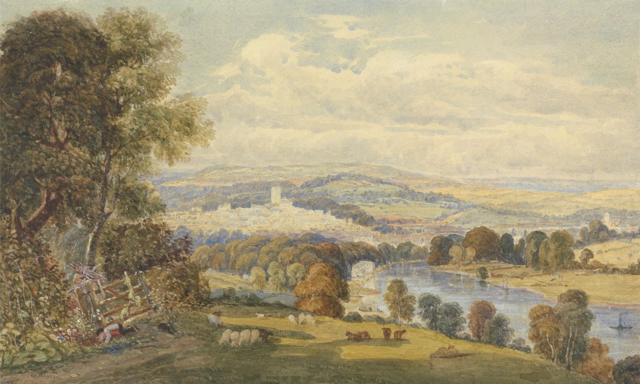 View of Totnes, Devon by William Havell