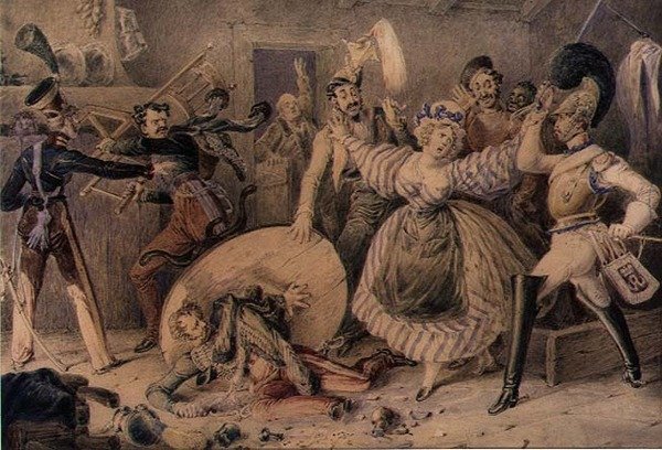 A Brawl in an Inn by William Heath