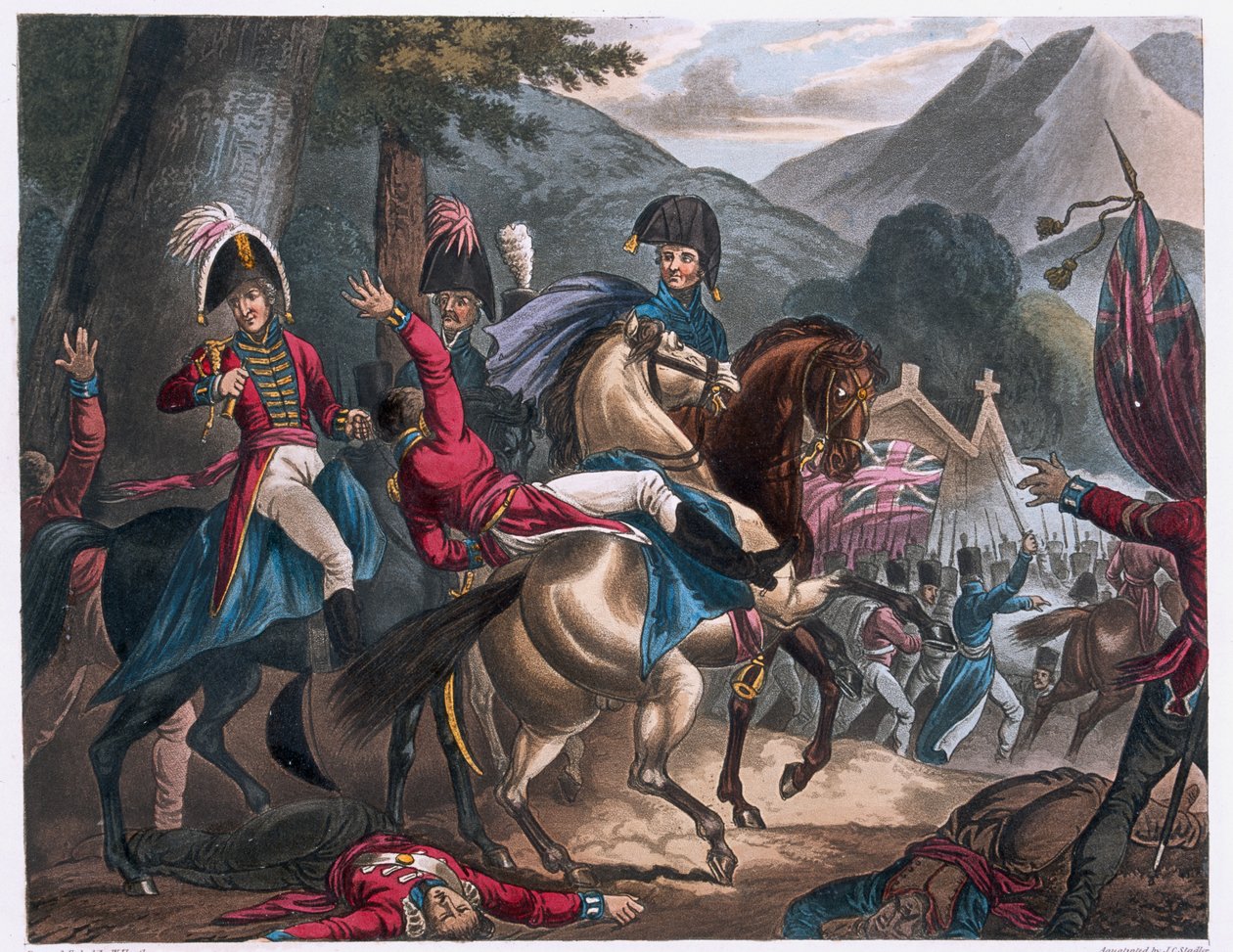 Battle Near the Village of Sorauren by William Heath