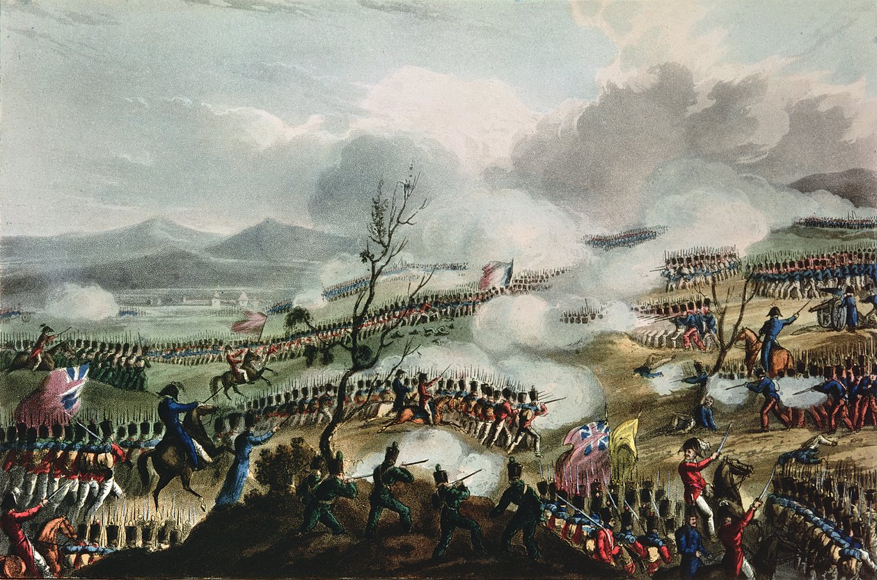 Battle of Nivelle, 10th November, 1813, engraved by Thomas Sutherland, 1813 by William Heath