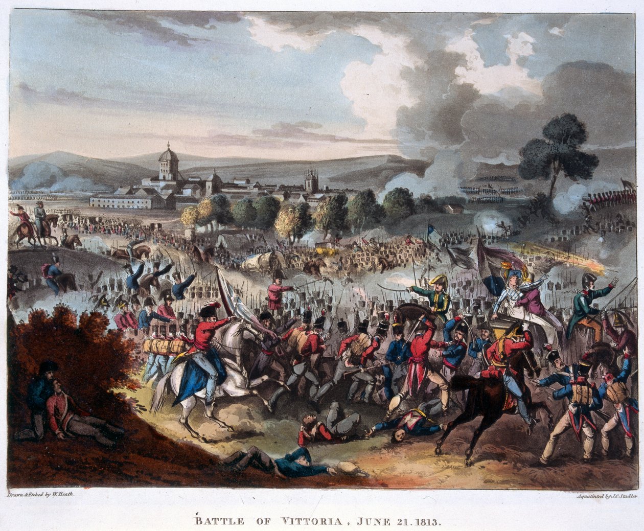 Lord Wellington (1769-1852) Entering Salamanca, Illustration for a Narrative Poem by Dr. Syntax, 1818 by William Heath