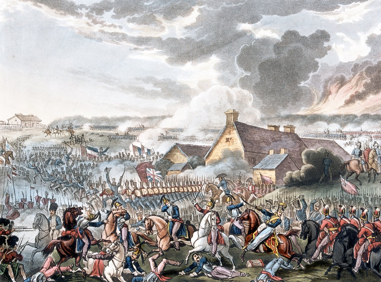 The Battle of Waterloo, Illustration for a Narrative Poem by Dr. Syntax by William Heath