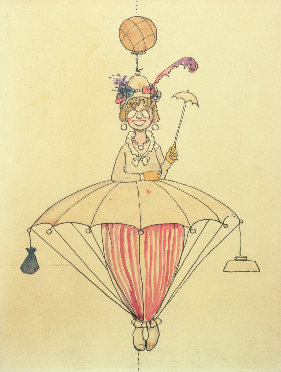 The Personal Aerial Travel System for Ladies by William Heath Robinson