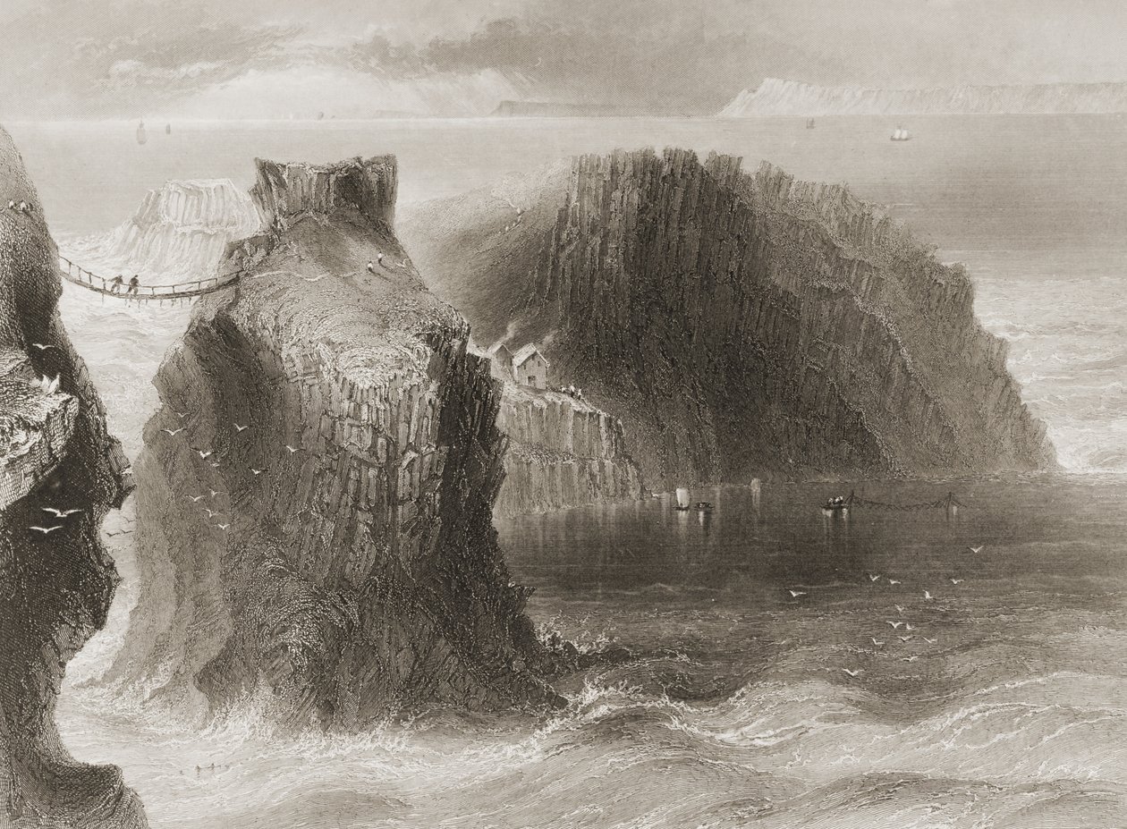 Carrick-a-Rede Rope Bridge, County Antrim, Northern Ireland, from 
