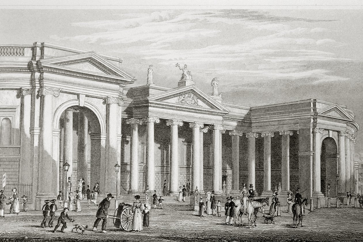 The Bank of Ireland, Dublin, built in 1729, from 