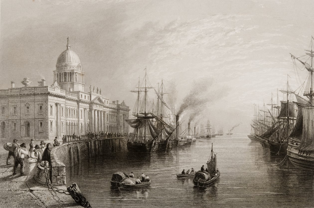 The Custom House, Dublin, from 