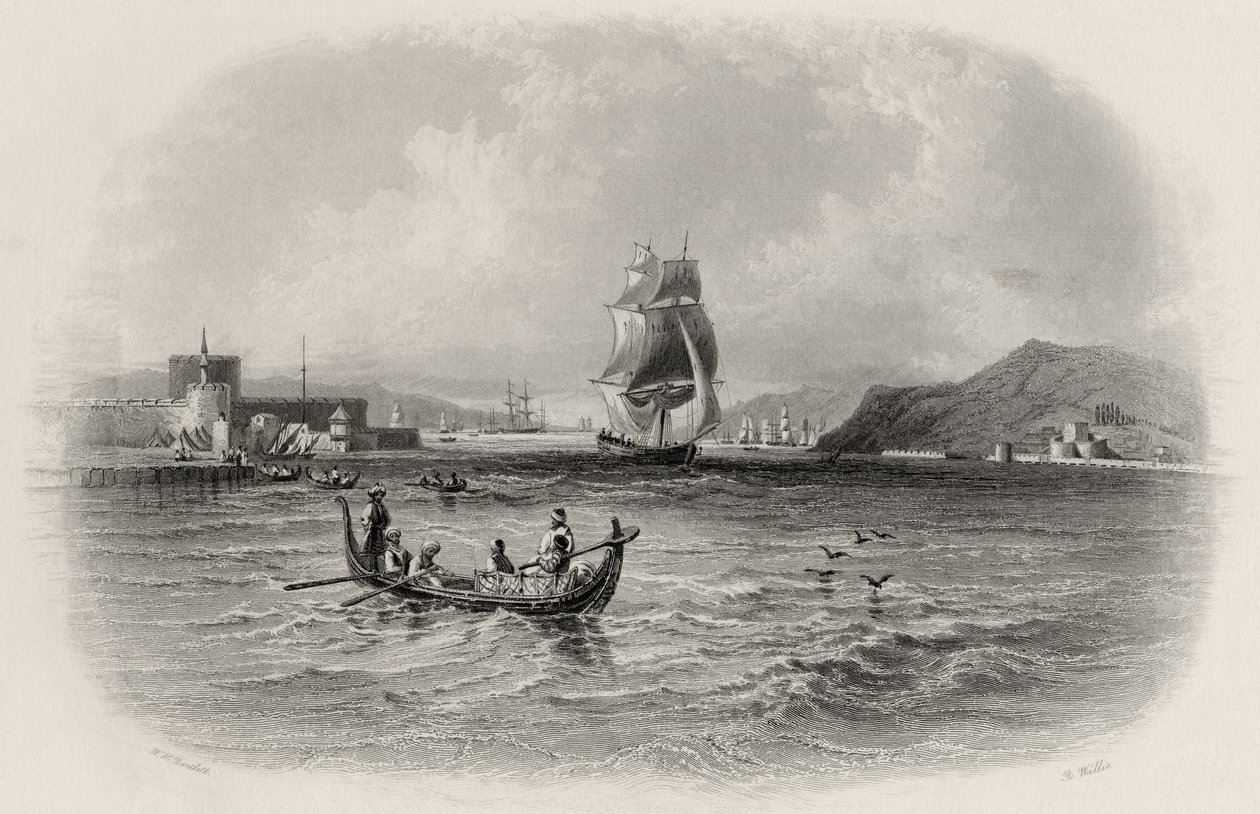 The Dardanelles, Turkey by William Henry Bartlett