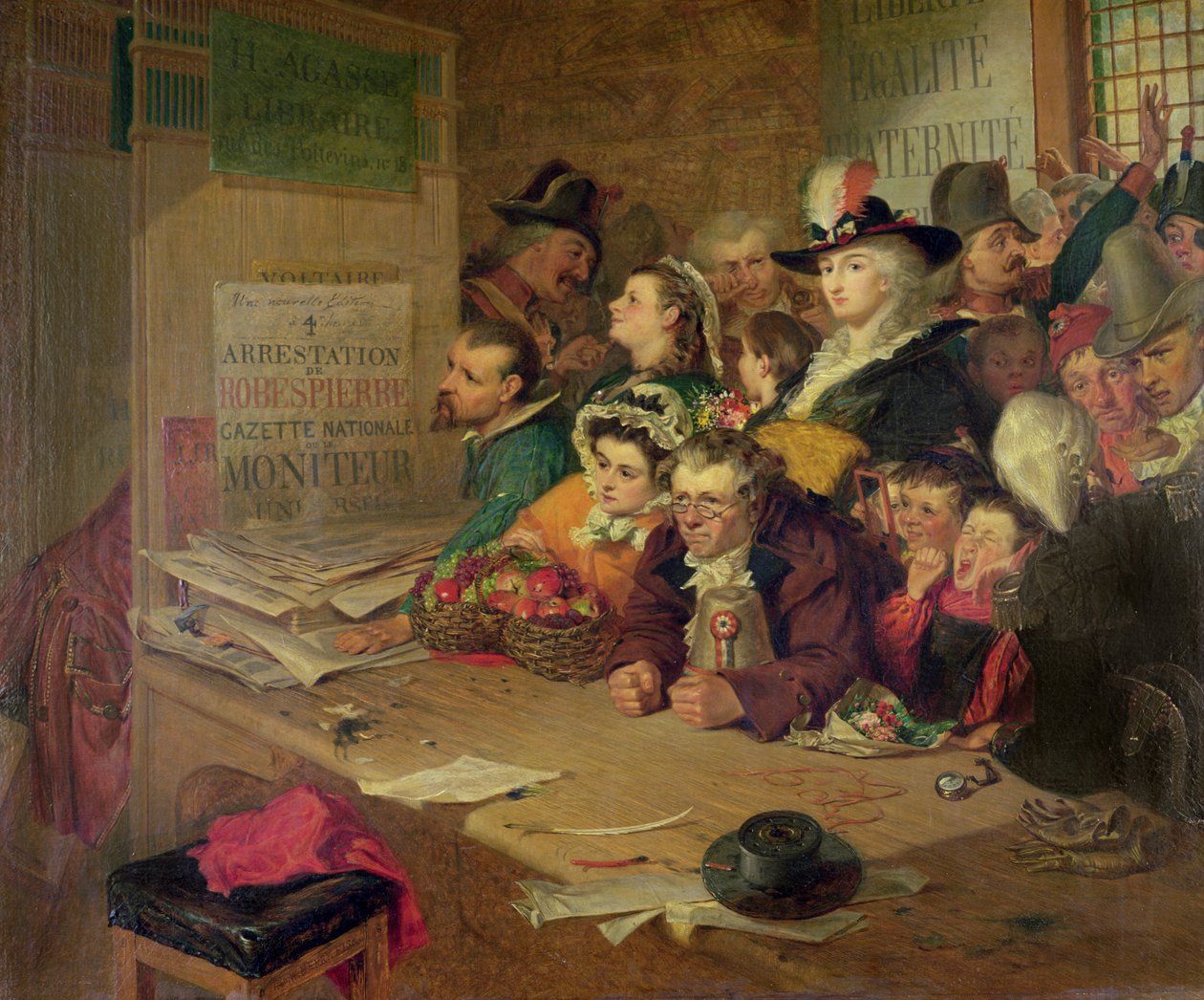 Awaiting News of the Arrest of Robespierre (1758-94) in 1794, 1866 by William Henry Fisk