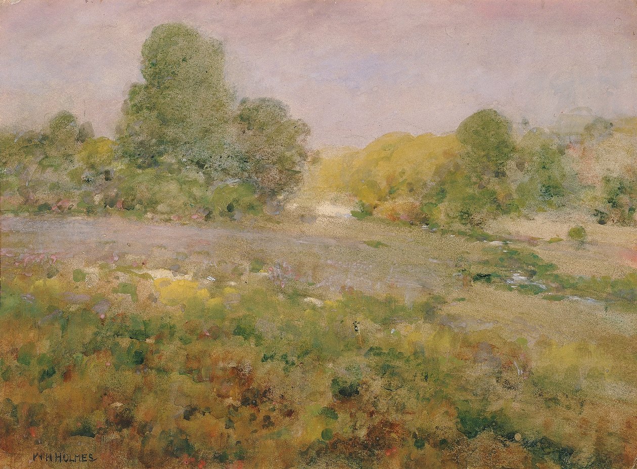 Field of Varicolored Grasses in Late Summer (In the Virginia Hills) by William Henry Holmes