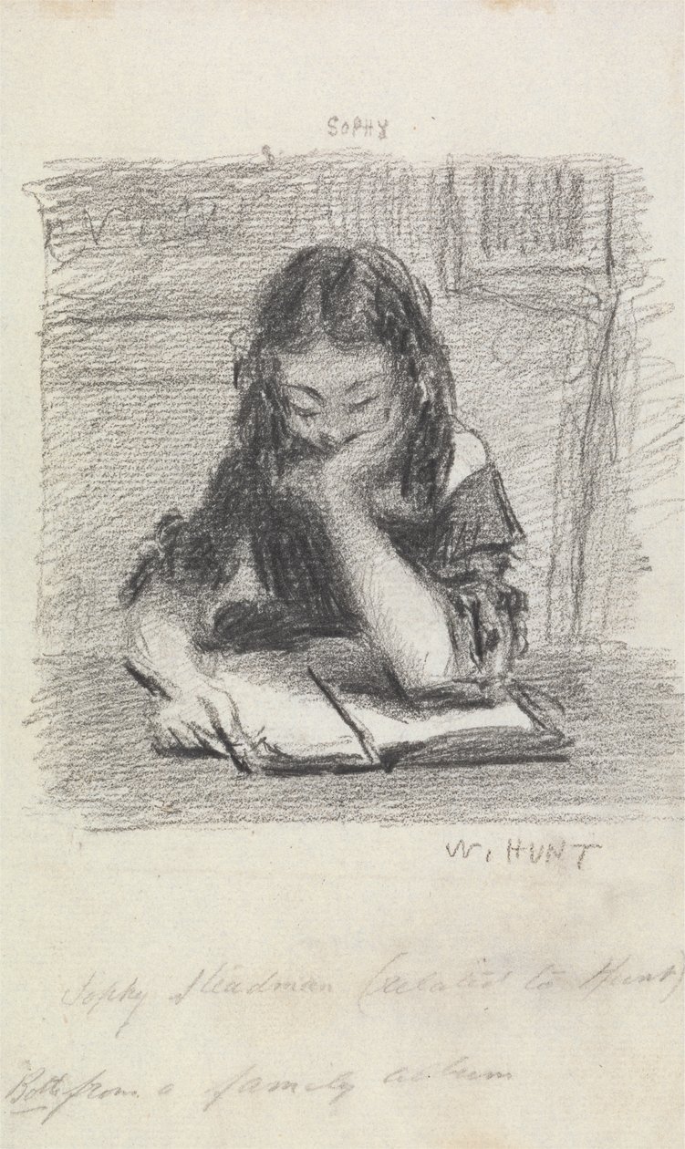 Sophy Steadman Reading by William Henry Hunt