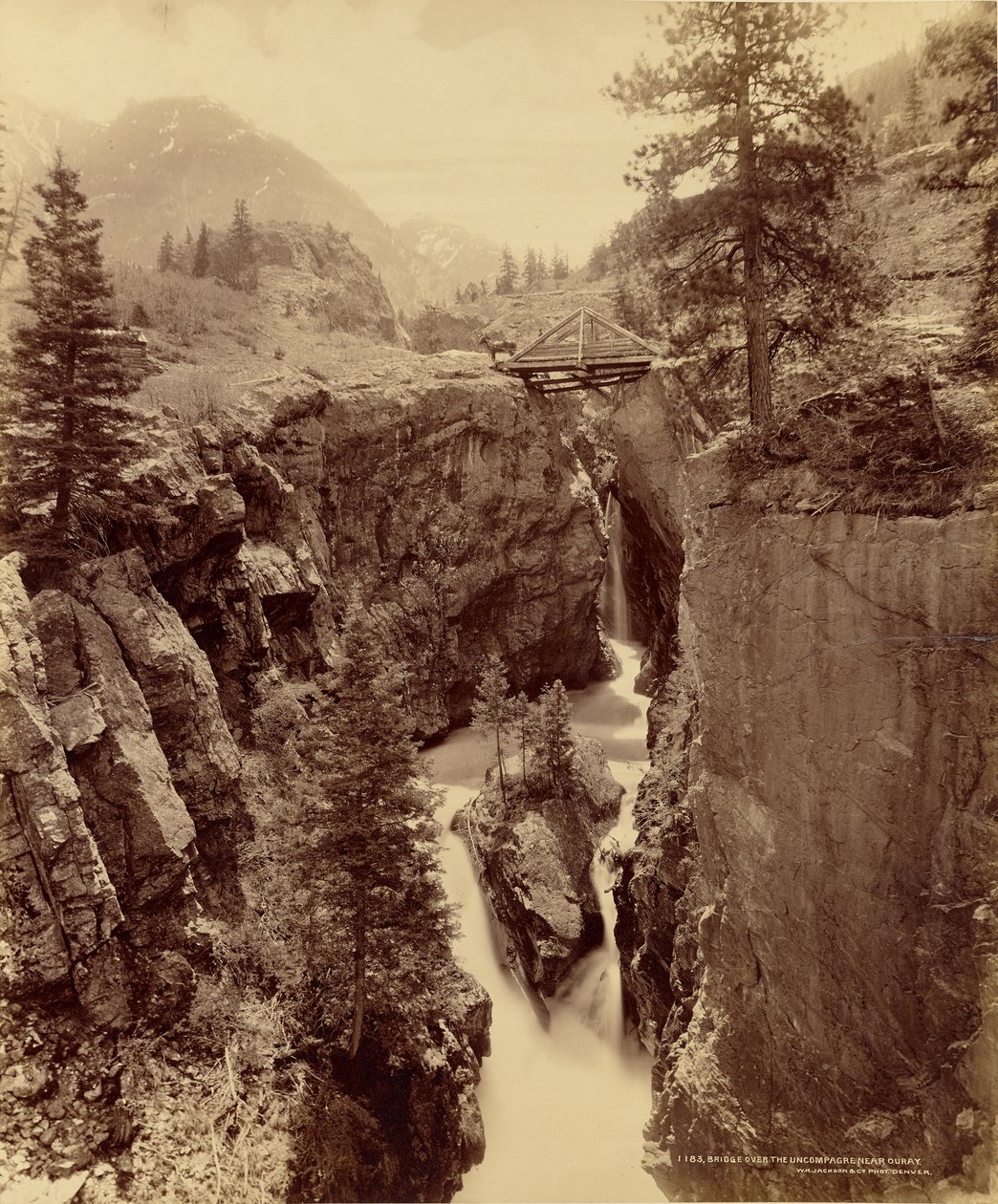 Bridge Over The Uncompahgre Near Ouray by William Henry Jackson