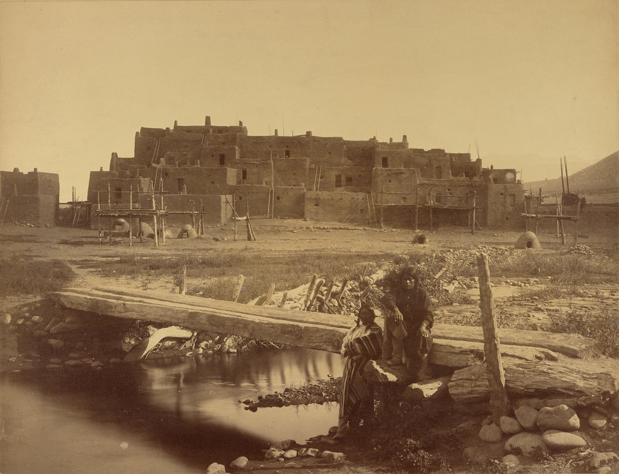 Pueblo de Taos, Northern New Mexico, Denver and Rio Grande Railway by William Henry Jackson
