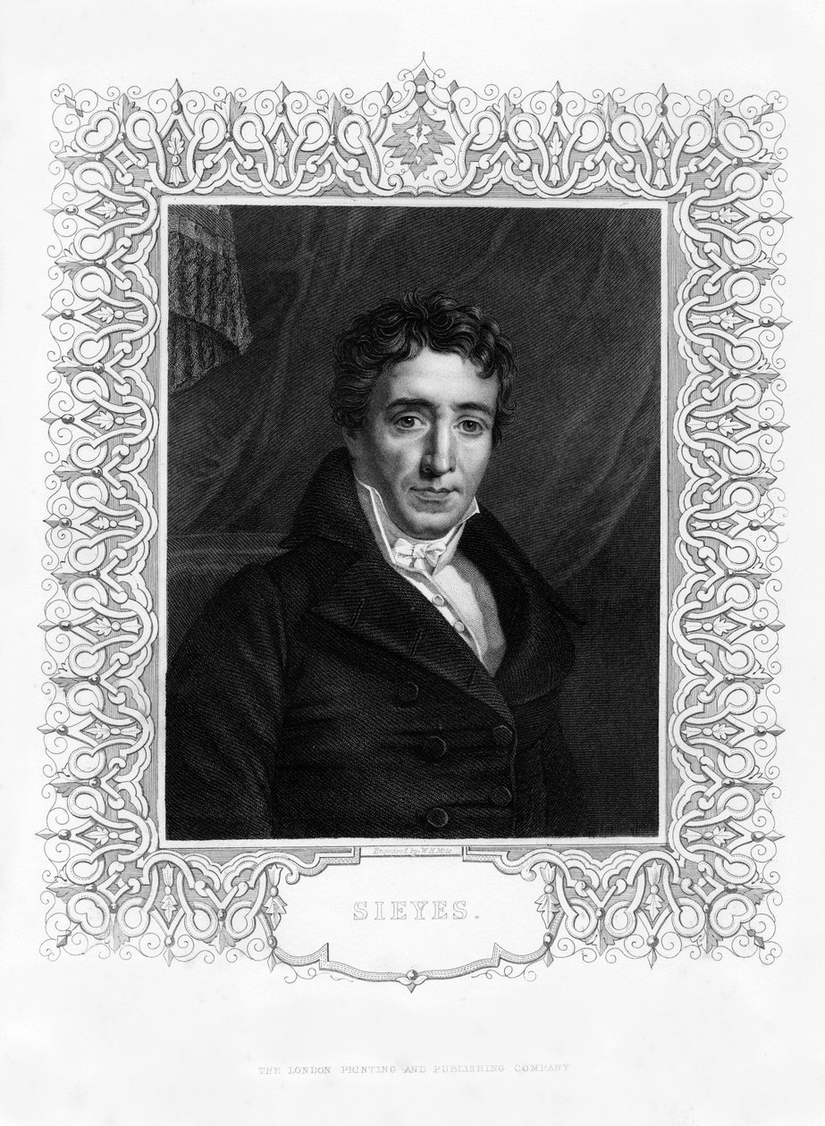 Emmanuel Joseph Sieyes, French clergyman and statesman, 19th century by William Henry Mote