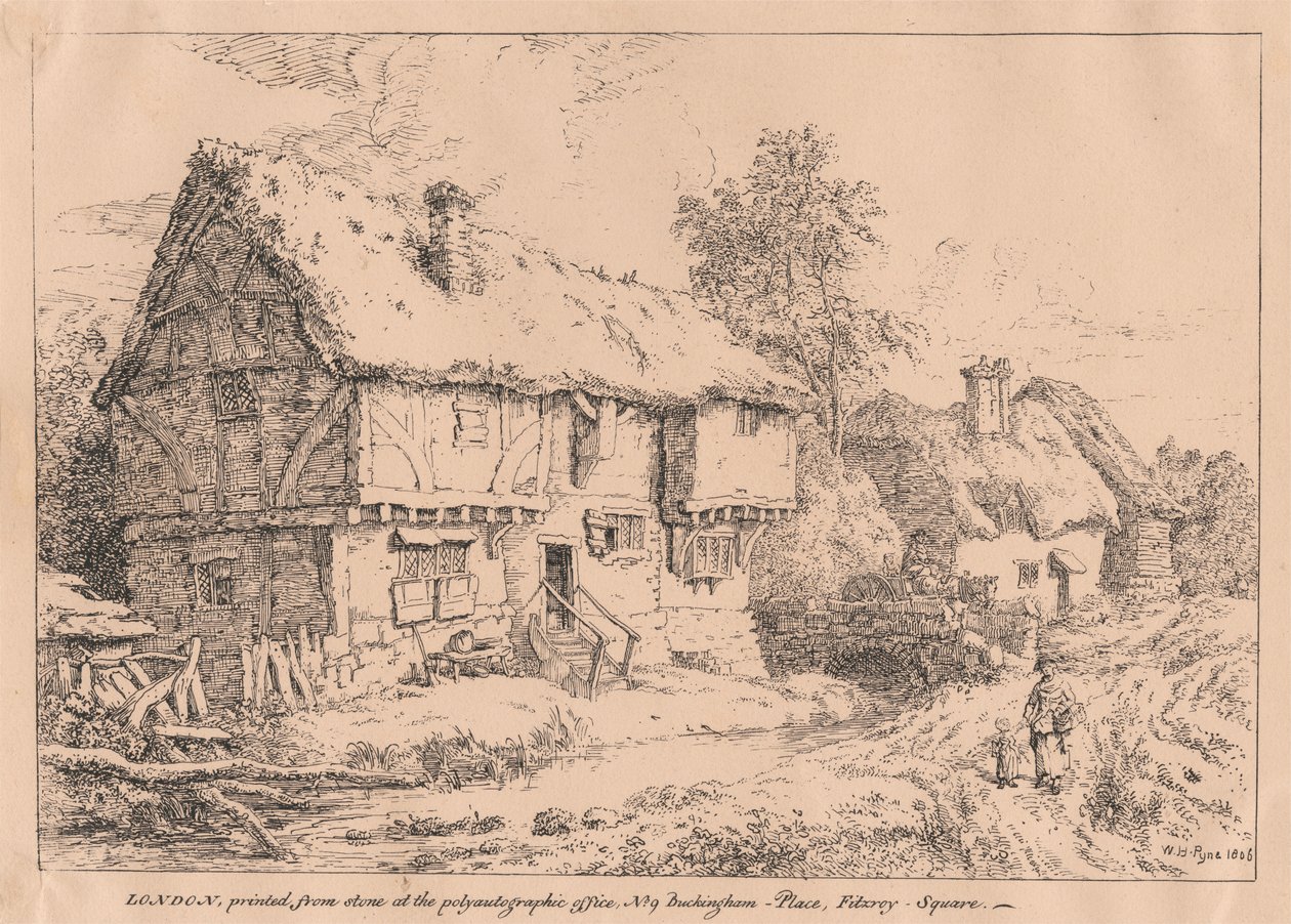 Old Cottages by William Henry Pyne