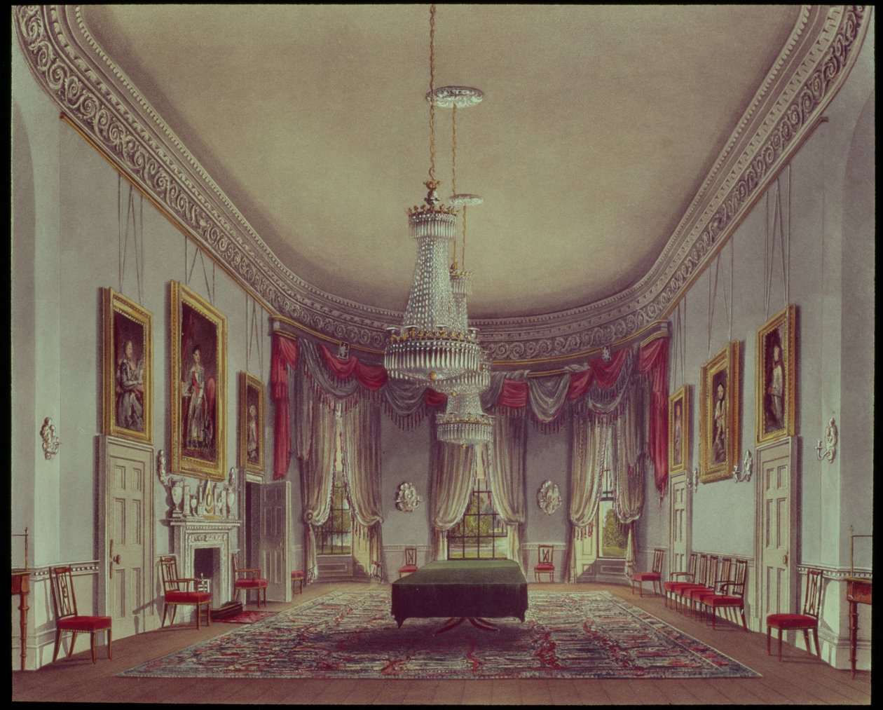 Das Esszimmer, Frogmore aus Pynes 'Royal Residences', 1818
