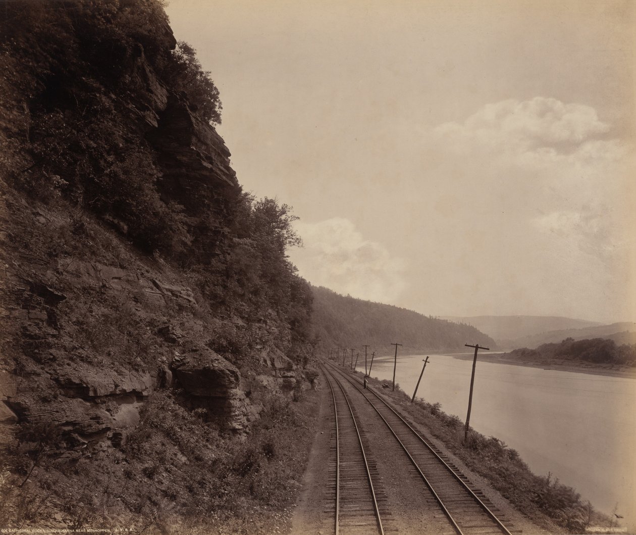 Cathedral Rocks, Susquehanna Near Meshoppen by William Herman Rau
