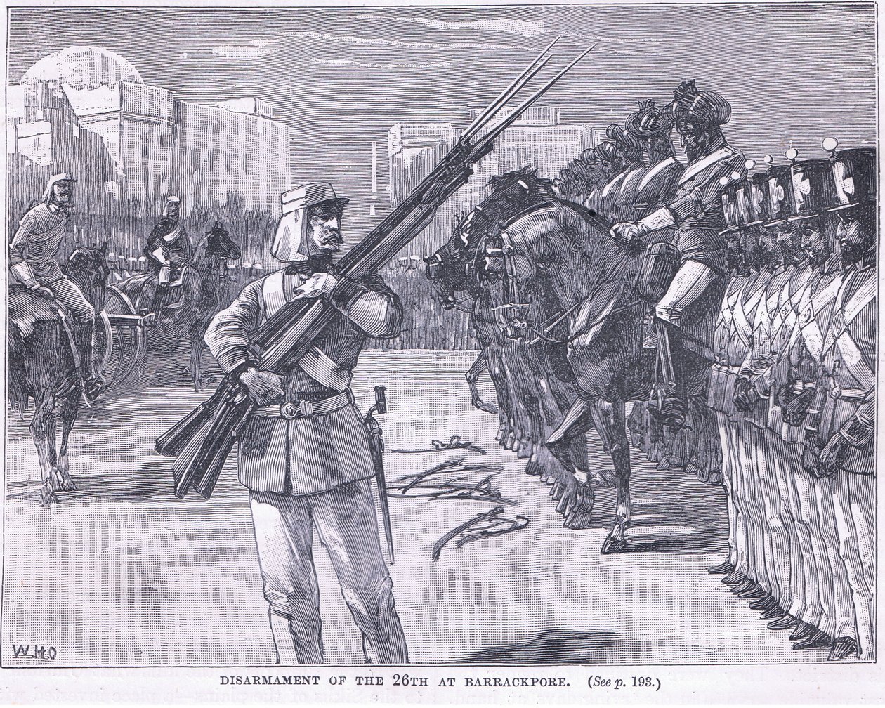 Disarmament of the 26th at Barrackpore, 1857 by William Heysham Overend