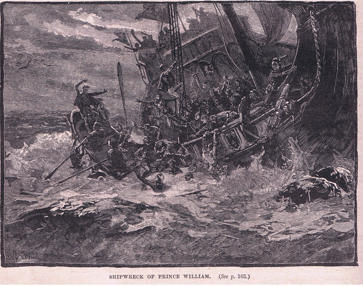 Shipwreck of Prince William AD 1120 by William Heysham Overend