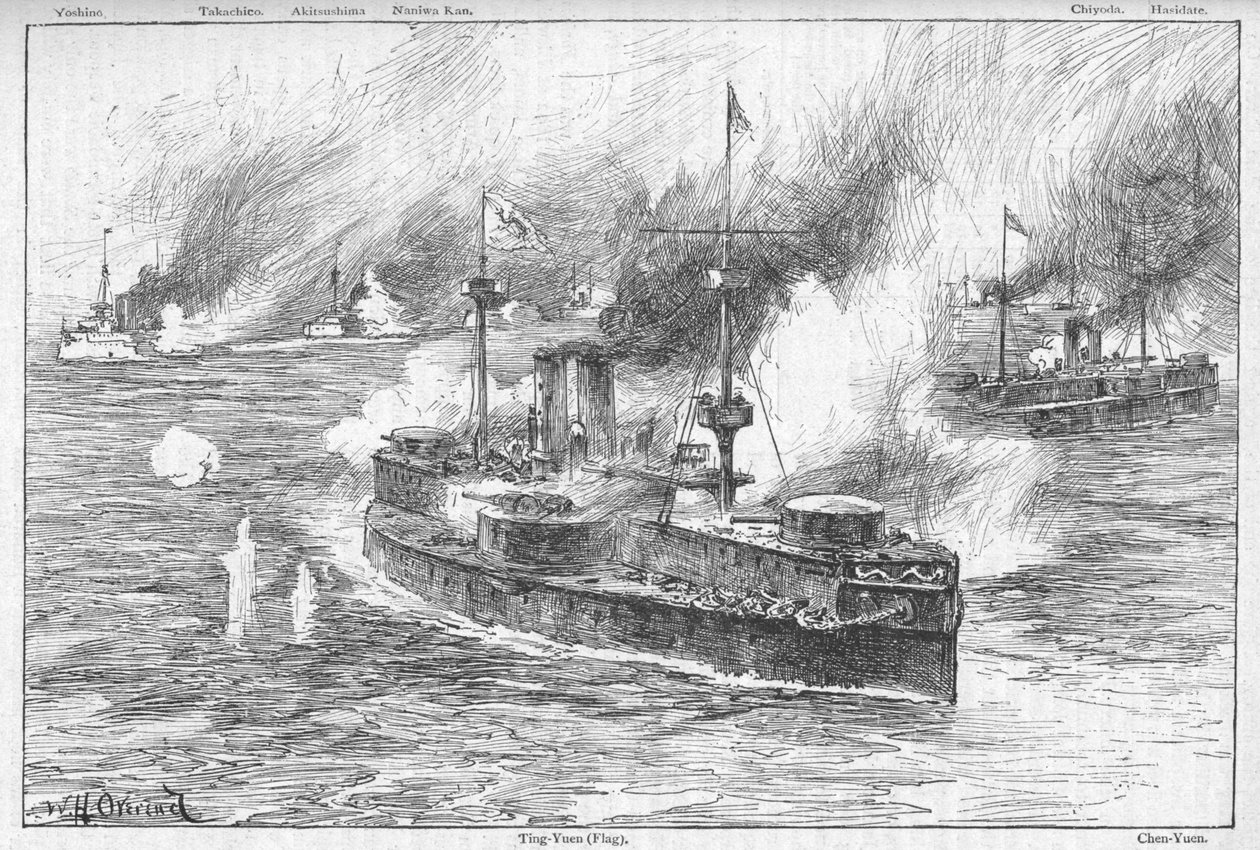 The Battle of the Yalu by William Heysham Overend
