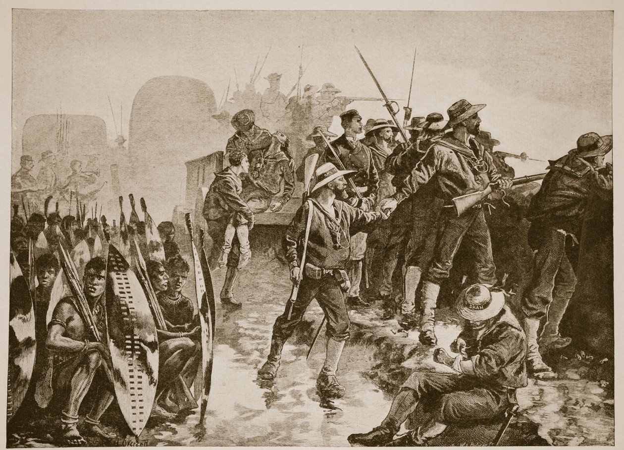The Zulu War: Defending a Laager Against a Zulu Attack by William Heysham Overend