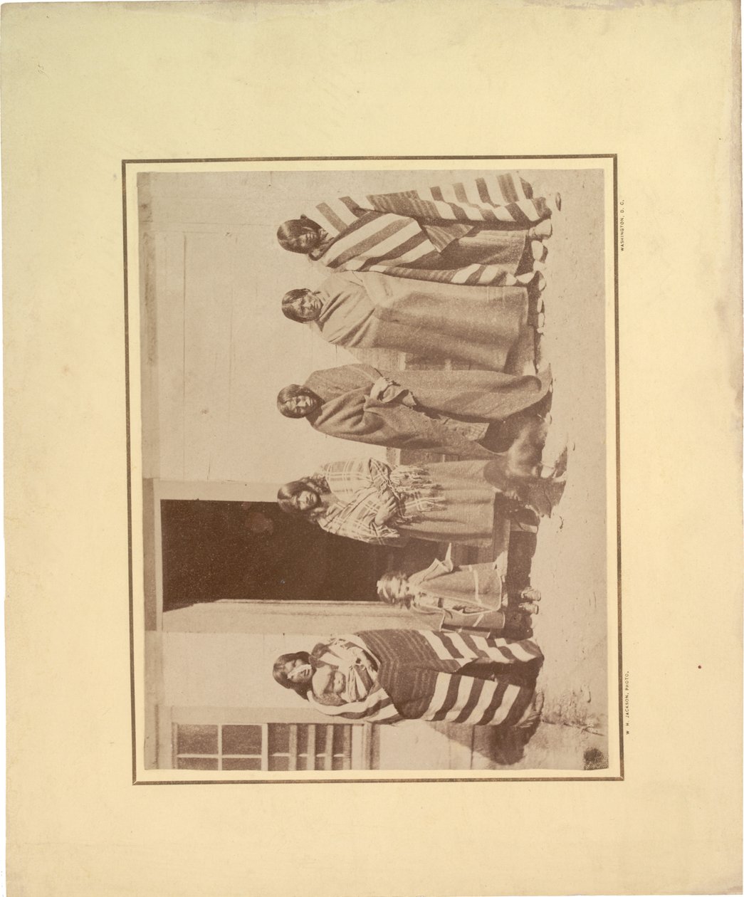 Group of five Native American women with young girl and baby, 1871 by William Hicks Jackson