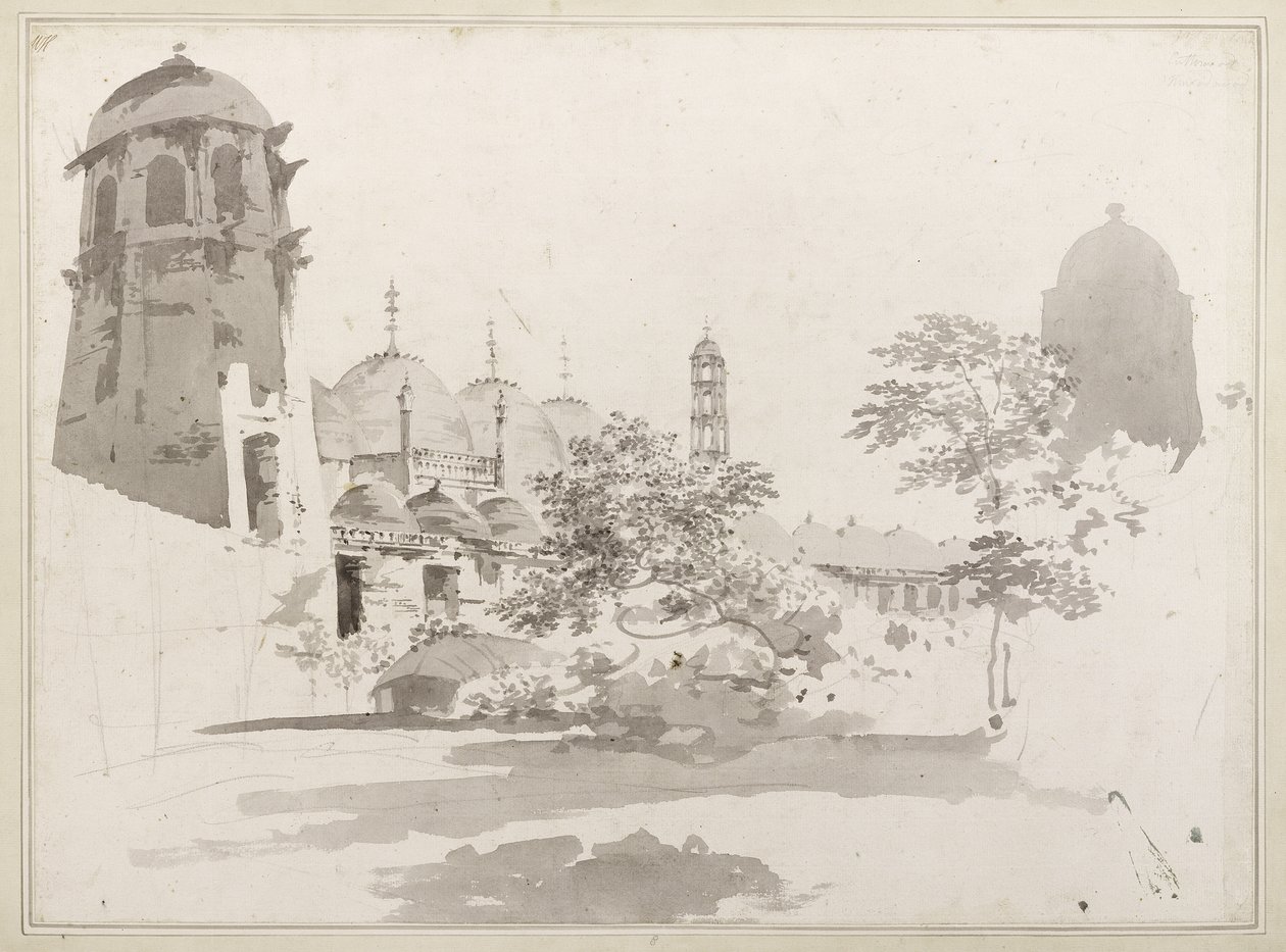 A View of the Cuttera Built by Jaffier Cawn at Murishidbad, c.1781 by William Hodges