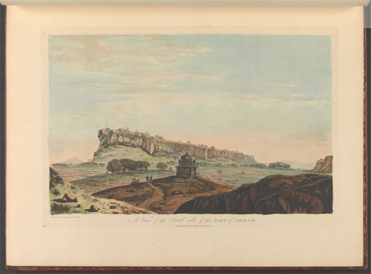 A View of the South Side of the Fort of Gwalior by William Hodges